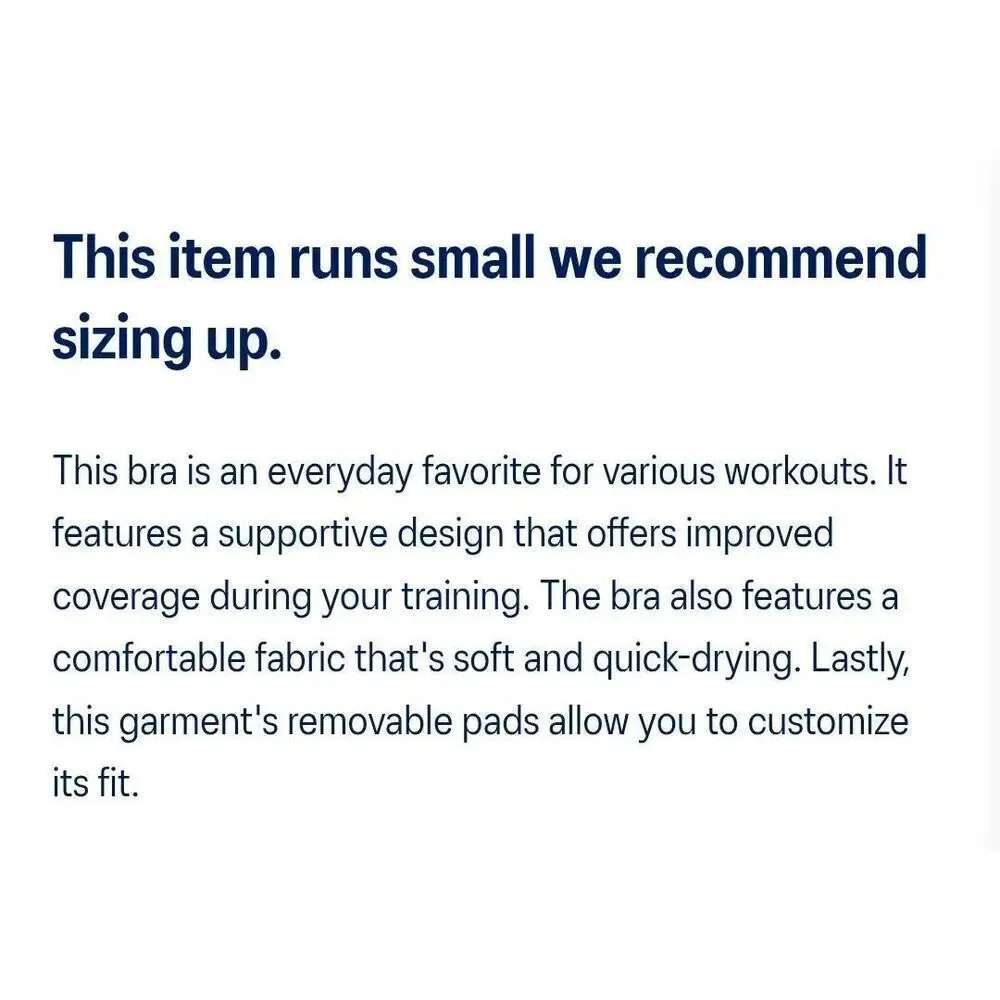 Asics Women's Blue & Silver Poly /Spandex Sports Bra NEW NWT sz L fits like a M